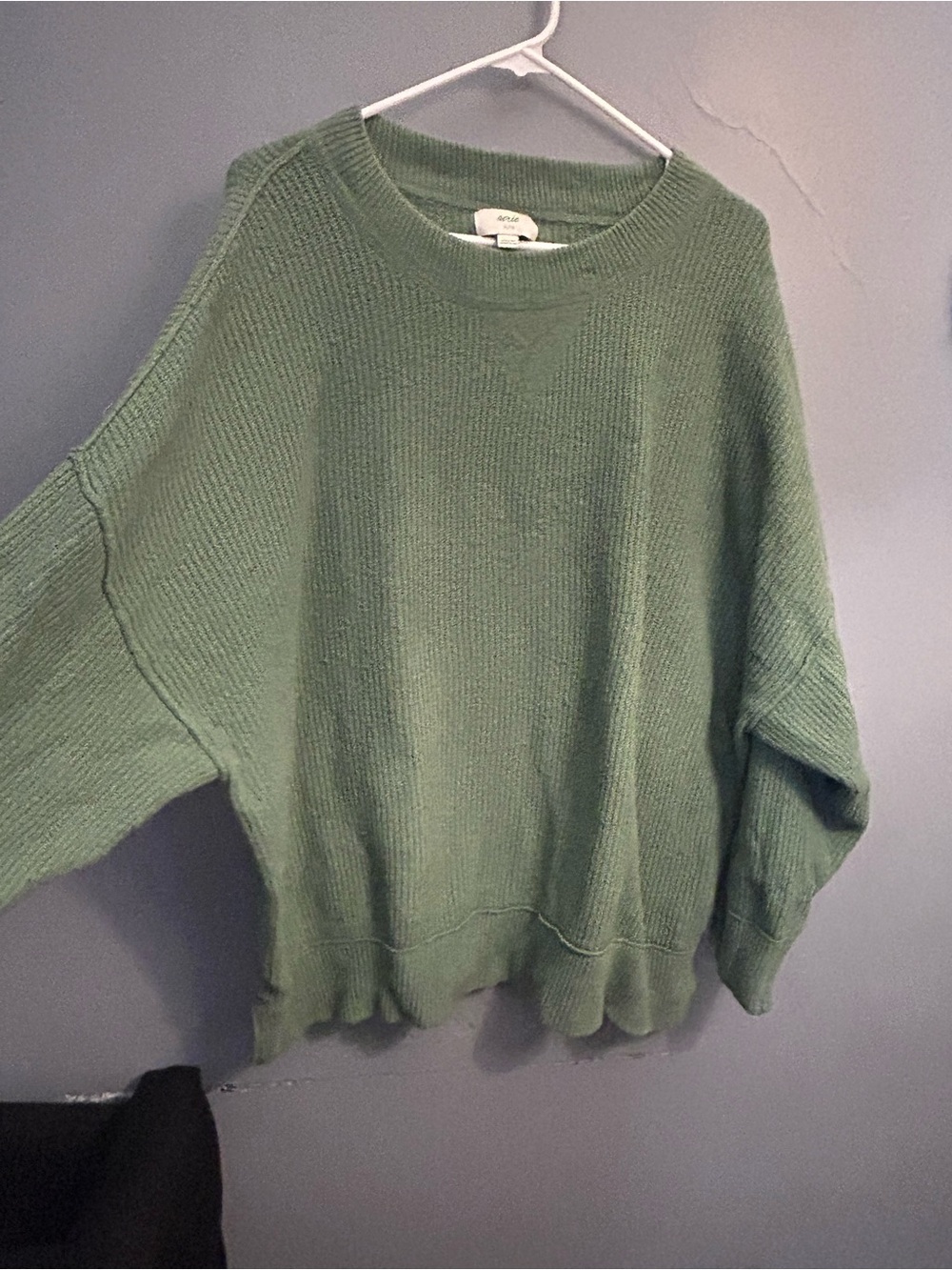aerie Olive Green oversized  Crewneck Sweater